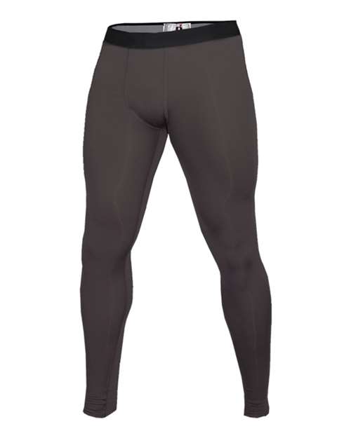 Badger 4610 Men's Compression Full-Length Tights - Graphite - front