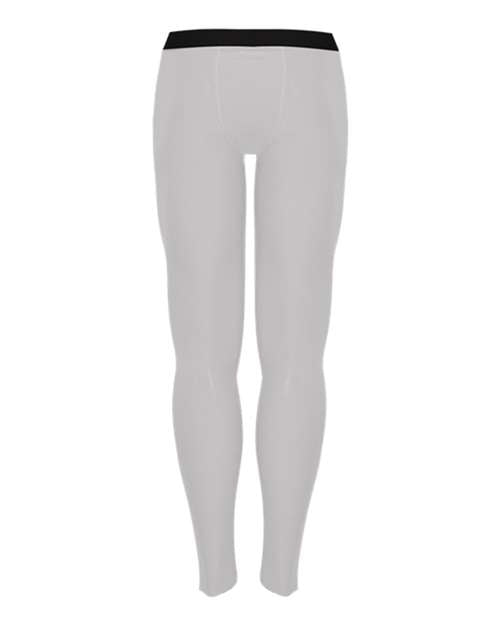 Badger 4610 Men's Compression Full-Length Tights - White - back