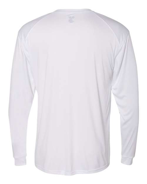 Badger 4004 Men's Ultimate SoftLock™ Long Sleeve T-Shirt - White - back