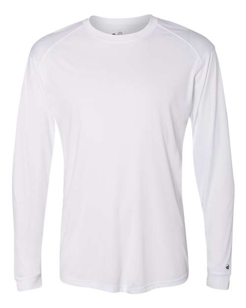 Badger 4004 Men's Ultimate SoftLock™ Long Sleeve T-Shirt - White - front