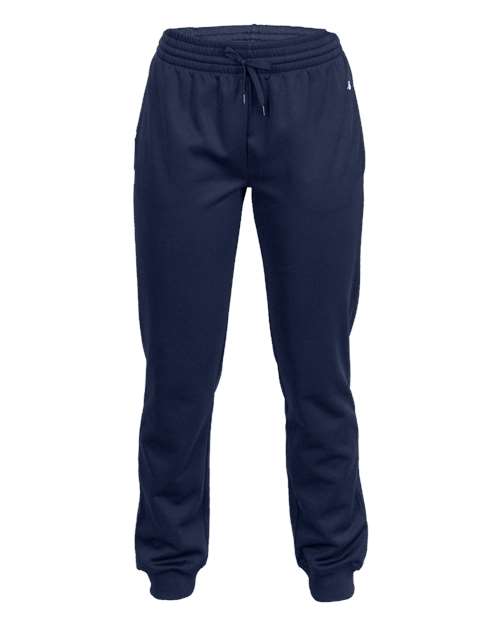 Badger 1476 Women's Performance Fleece Joggers - Navy - front