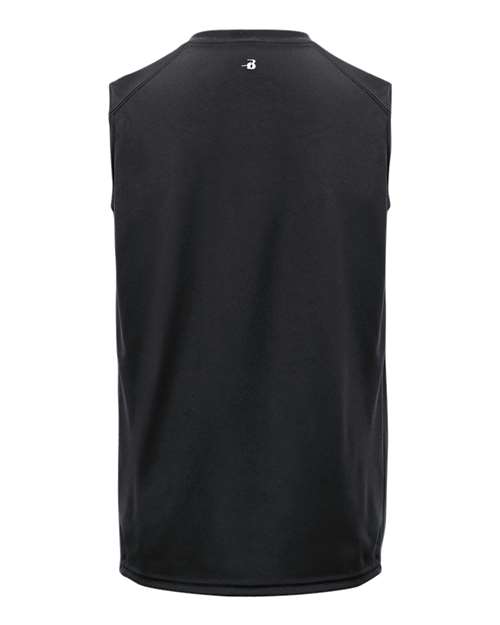Badger 2130 Youth B-Core Sleeveless T-Shirt - Black - back