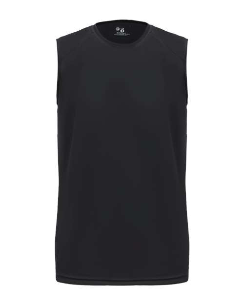 Badger 2130 Youth B-Core Sleeveless T-Shirt - Black - front
