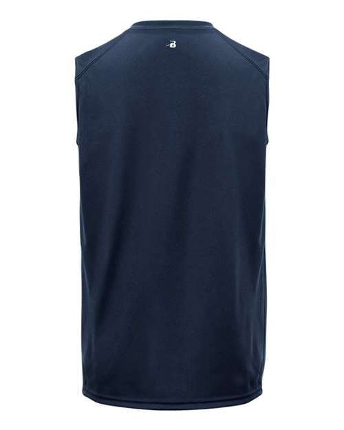 Badger 2130 Youth B-Core Sleeveless T-Shirt - Navy - back