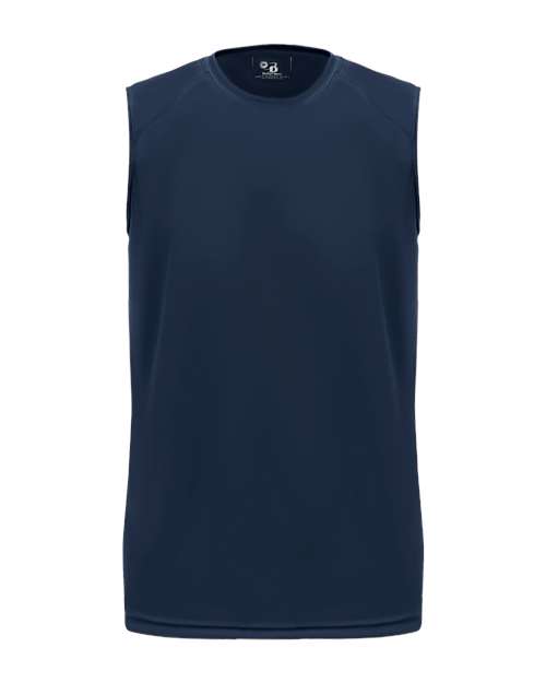 Badger 2130 Youth B-Core Sleeveless T-Shirt - Navy - front