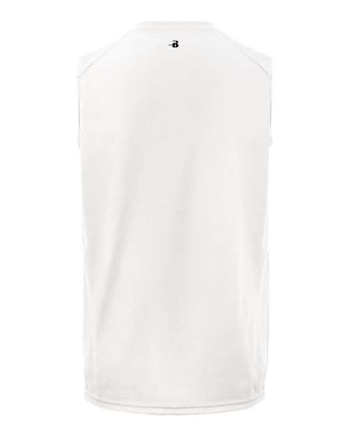 Badger 2130 Youth B-Core Sleeveless T-Shirt - White - back