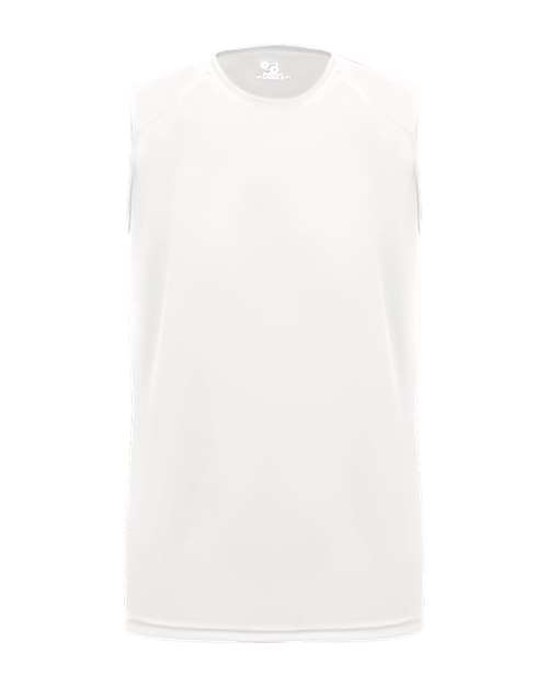 Badger 2130 Youth B-Core Sleeveless T-Shirt - White - front