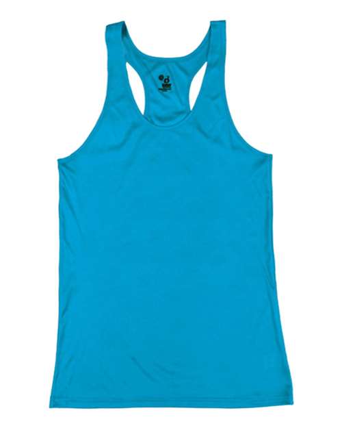 Badger 2166 Girls’ B-Core Racerback Tank Top - Electric Blue - front