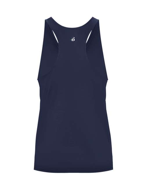 Badger 2166 Girls’ B-Core Racerback Tank Top - Navy - back