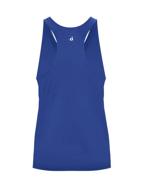 Badger 2166 Girls’ B-Core Racerback Tank Top - Royal - back