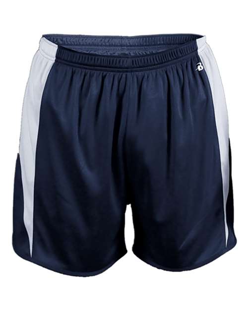 Alleson Athletic 2273 Youth Stride Shorts - Navy/ White - front