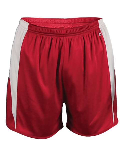 Alleson Athletic 2273 Youth Stride Shorts - Red/ White - front