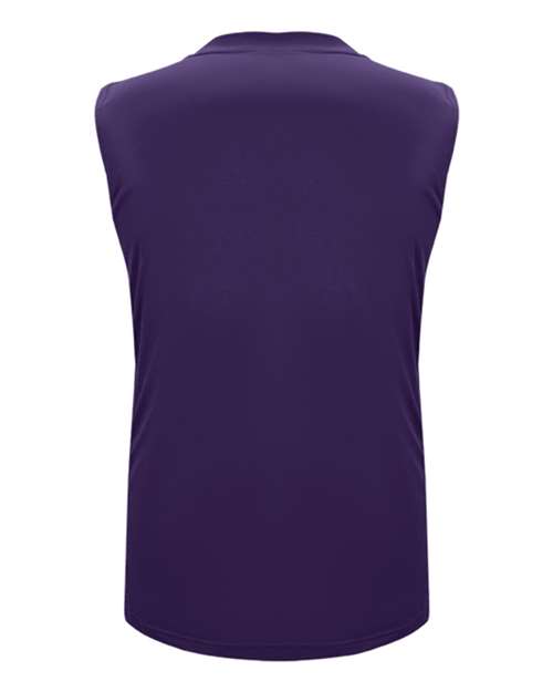 Badger 2566 Youth B-Pivot Rev. Tank Top - Purple/ White - back