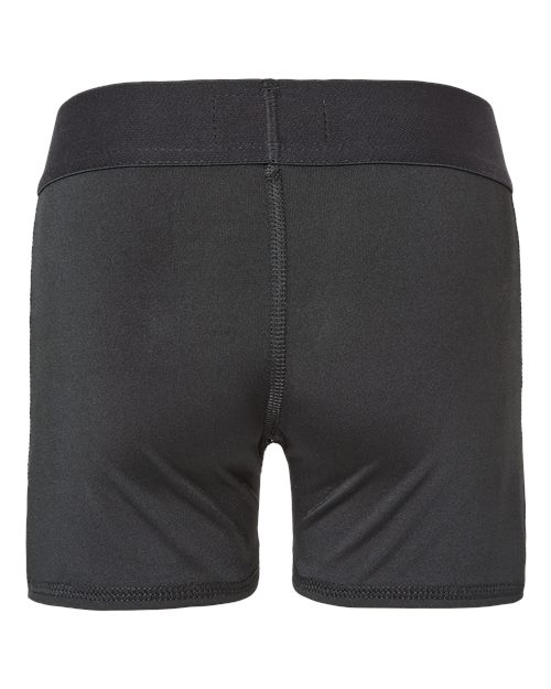 Badger 2629 Girls' Pro-Compression Shorts - Black - back