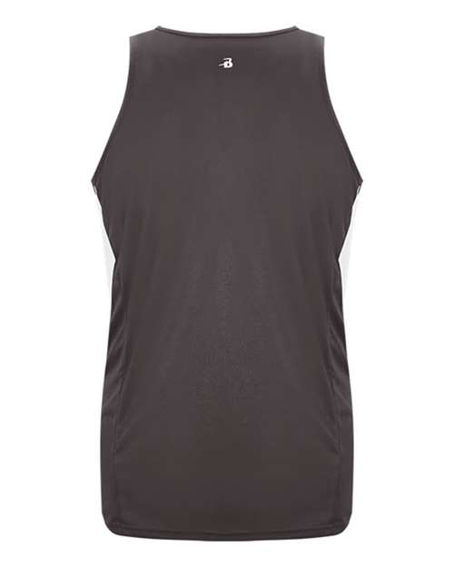 Alleson Athletic 2667 Youth Stride Singlet - Graphite/ White - back