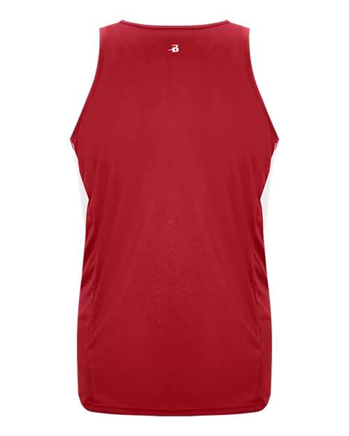 Alleson Athletic 2667 Youth Stride Singlet - Red/ White - back