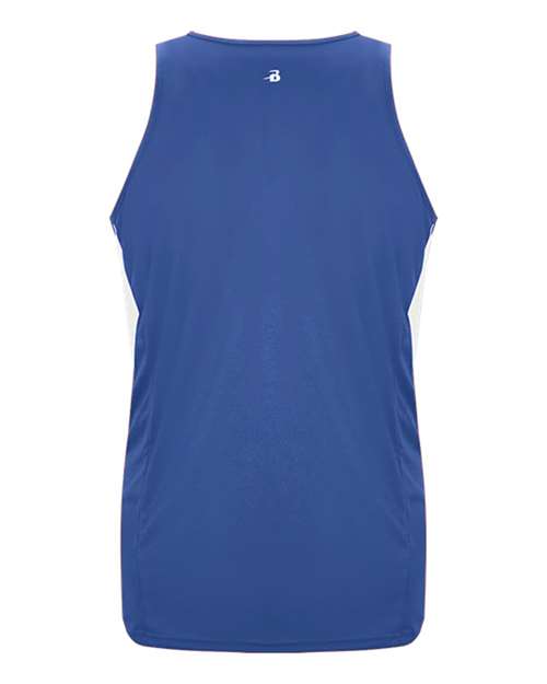 Alleson Athletic 2667 Youth Stride Singlet - Royal/ White - back