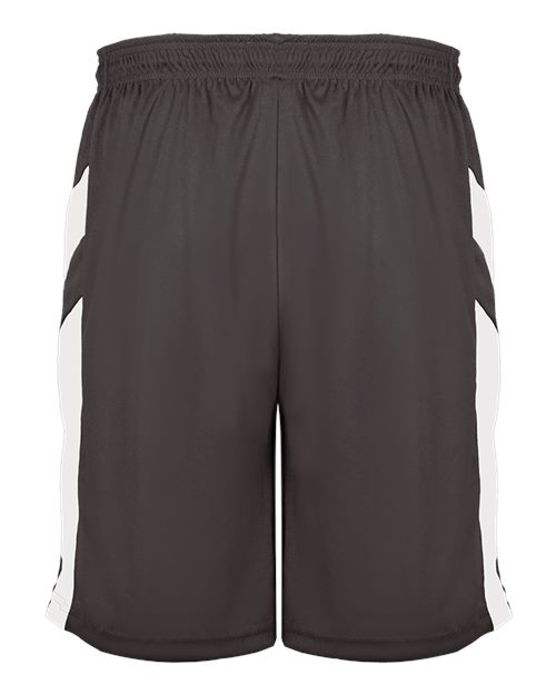 Alleson Athletic 7266 Men's B-Pivot Rev. Shorts - Graphite/ White - back