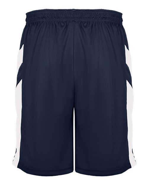 Alleson Athletic 7266 Men's B-Pivot Rev. Shorts - Navy/ White - back