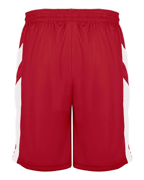 Alleson Athletic 7266 Men's B-Pivot Rev. Shorts - Red/ White - back