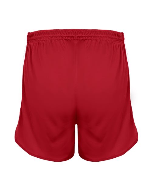 Alleson Athletic 7273 Men's Stride Shorts - Red/ White - back