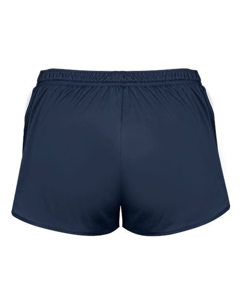 Alleson Athletic 7274 Women's Stride Shorts - Navy/ White - back