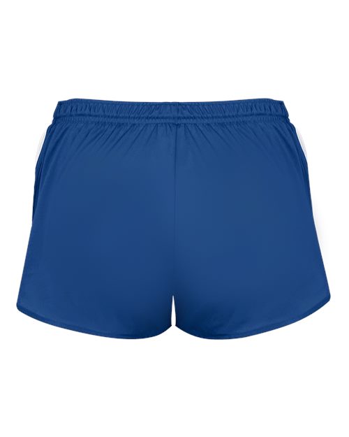 Alleson Athletic 7274 Women's Stride Shorts - Royal/ White - back