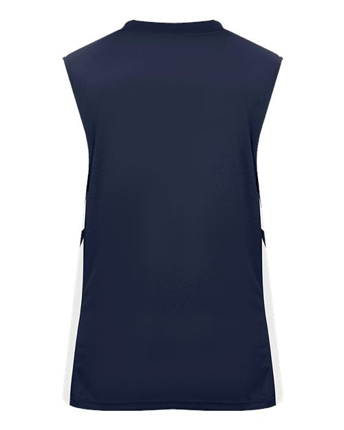 Alleson Athletic 8966 Women's B-Pivot Reversible Tank Top - Navy/ White - back