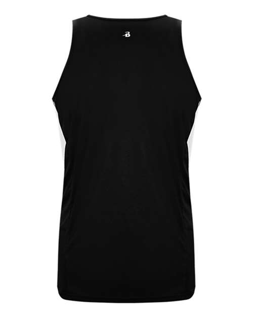 Alleson Athletic 8967 Women's Stride Singlet - Black/ White - back