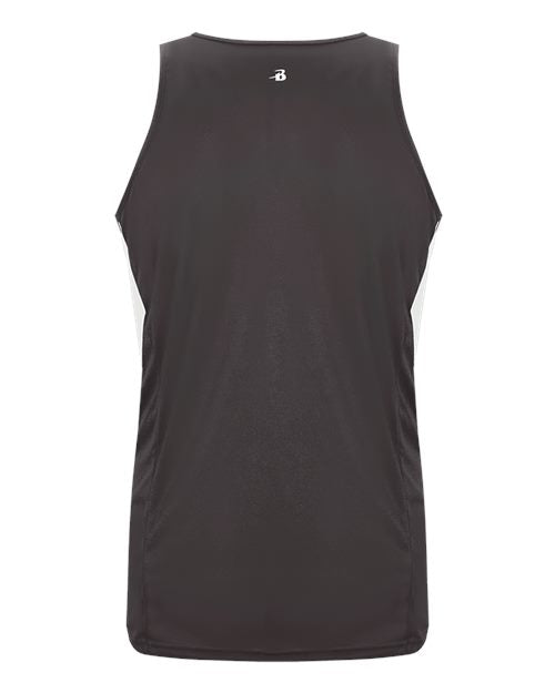 Alleson Athletic 8967 Women's Stride Singlet - Graphite/ White - back
