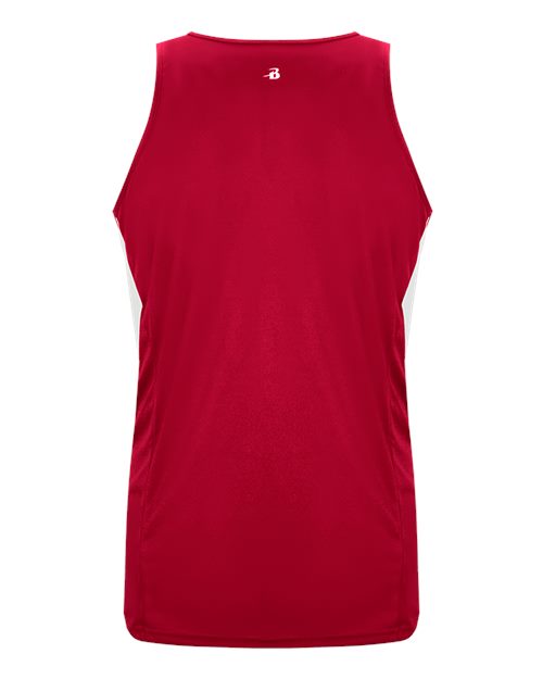 Alleson Athletic 8967 Women's Stride Singlet - Red/ White - back