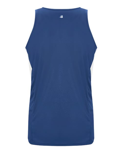 Alleson Athletic 8967 Women's Stride Singlet - Royal/ White - back