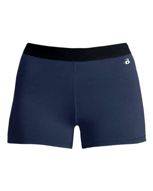 Badger 4629 Women’s 3" Pro-Compression Shorts - Navy - front