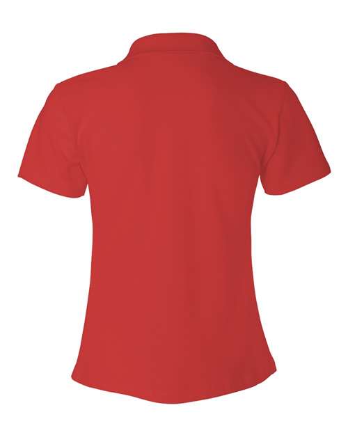 Bayside 1050 Women's USA-Made V-Neck Polo - Red - back