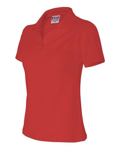 Bayside 1050 Women's USA-Made V-Neck Polo - Red - side