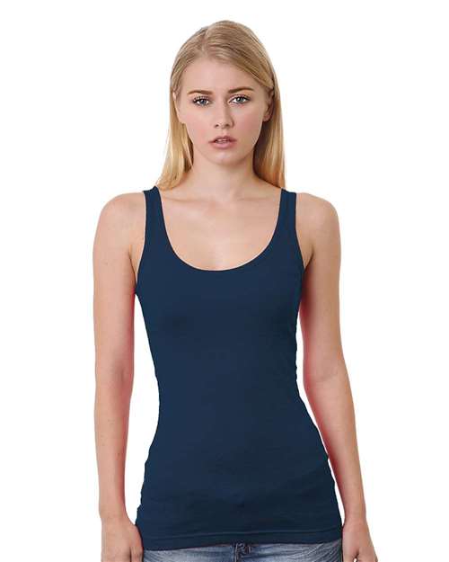 Bayside 3410 Junior's USA-Made Tank Top - Navy - front