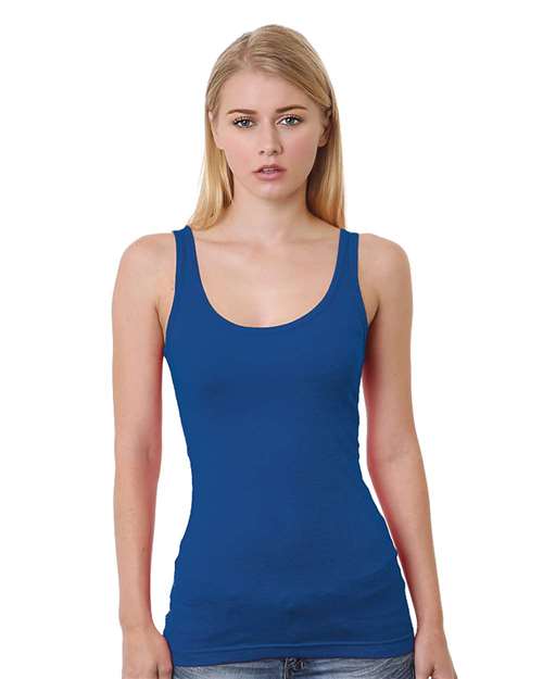 Bayside 3410 Junior's USA-Made Tank Top - Royal Blue - front