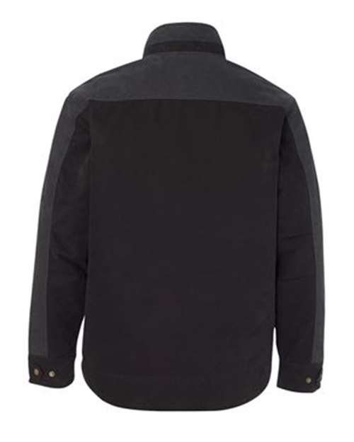DRI DUCK 5089T Men's Tall Horizon Two-Tone Boulder Cloth™ Canvas Jacket - Black/ Charcoal - back