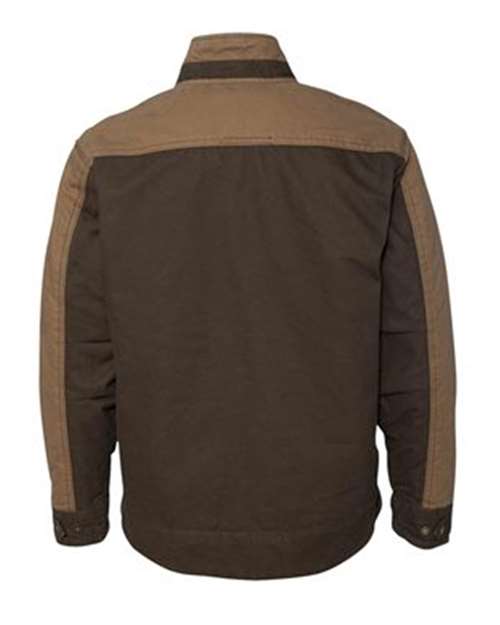 DRI DUCK 5089T Men's Tall Horizon Two-Tone Boulder Cloth™ Canvas Jacket - Tobacco/ Field Khaki - back