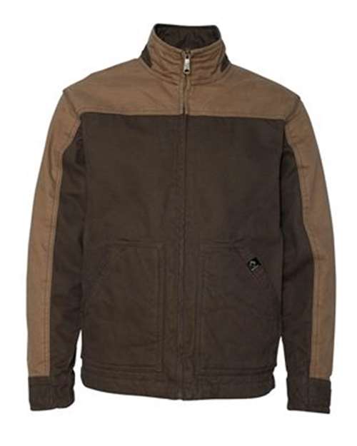 DRI DUCK 5089T Men's Tall Horizon Two-Tone Boulder Cloth™ Canvas Jacket - Tobacco/ Field Khaki - front