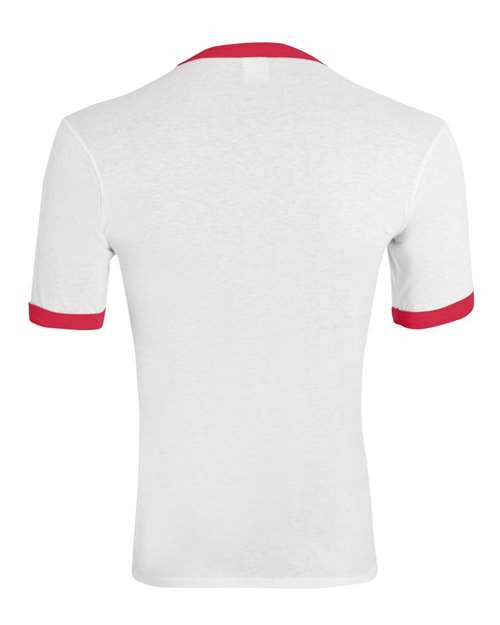 Augusta Sportswear 711 Youth Ringer T-Shirt - White/ Red - back