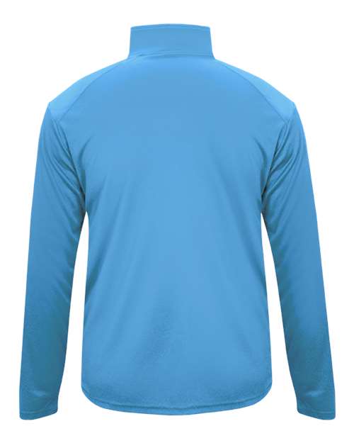 Badger 2102 Youth B-Core Quarter-Zip Pullover - Columbia Blue/ Graphite - back