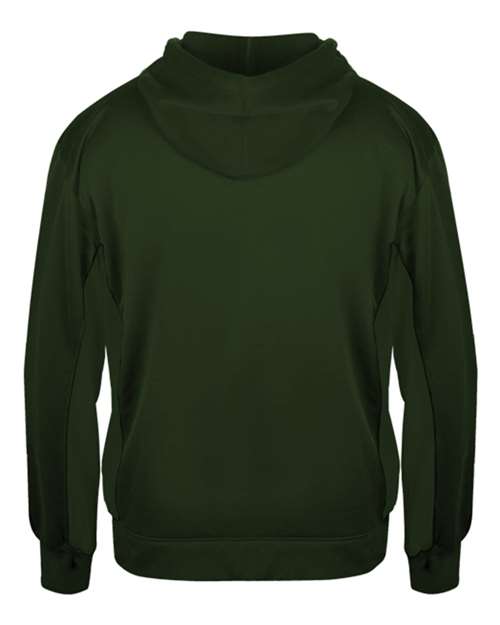 Badger 2454 Youth Performance Fleece Hooded Sweatshirt - Forest - back