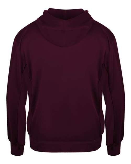 Badger 2454 Youth Performance Fleece Hooded Sweatshirt - Maroon - back