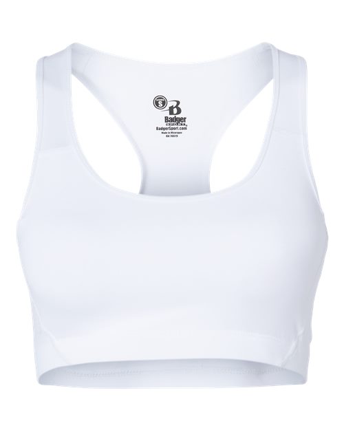 Badger 4636 Women's B-Sport Bra Top - White - front