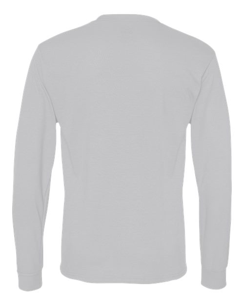 JERZEES 21MLR Unisex Dri-Power® Performance Long Sleeve T-Shirt - Silver - back