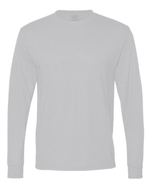 JERZEES 21MLR Unisex Dri-Power® Performance Long Sleeve T-Shirt - Silver - front