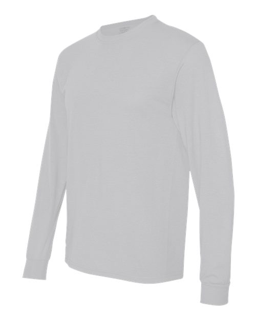 JERZEES 21MLR Unisex Dri-Power® Performance Long Sleeve T-Shirt - Silver - side