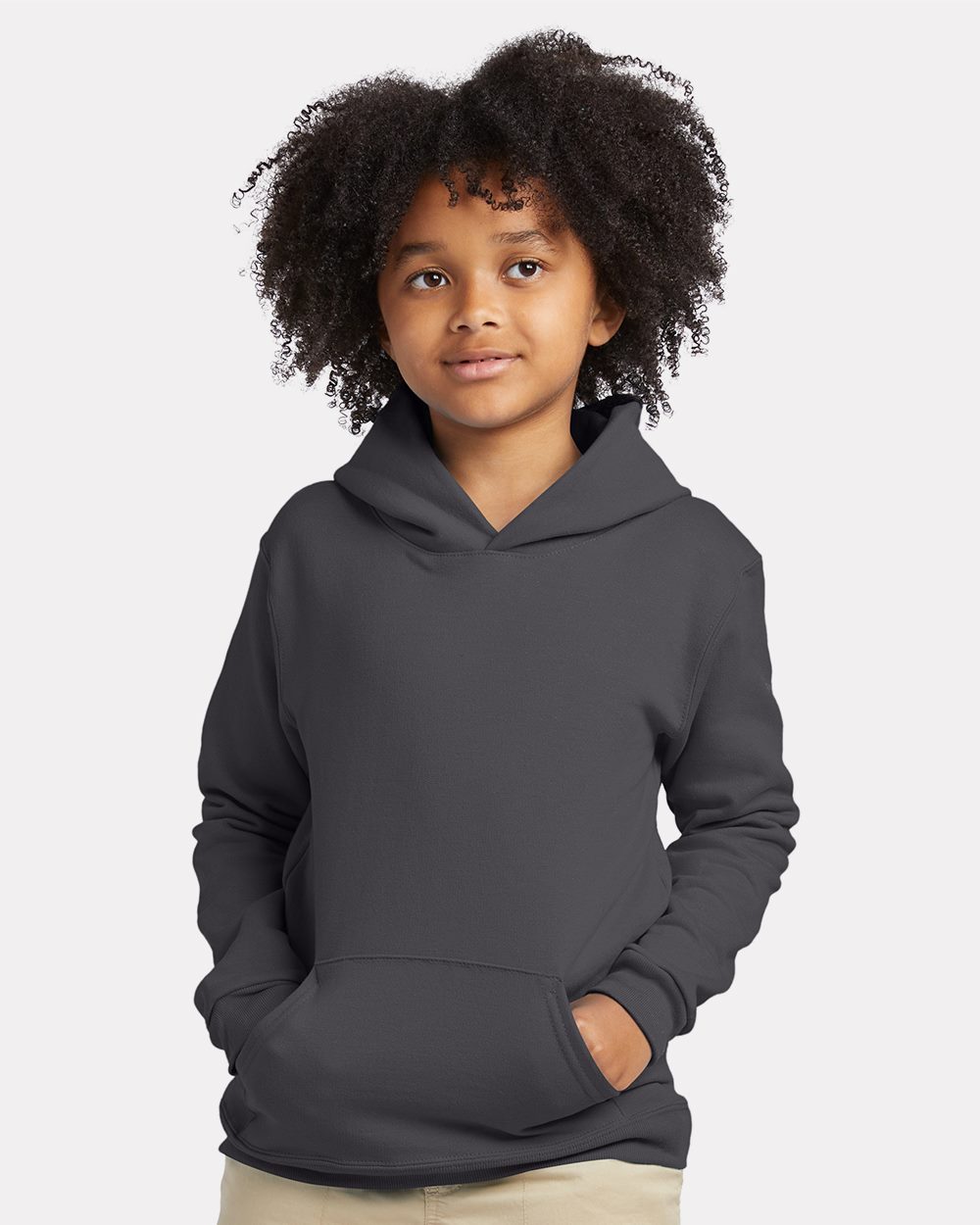 Hanes P473 Youth EcoSmart® Hooded Sweatshirt - style