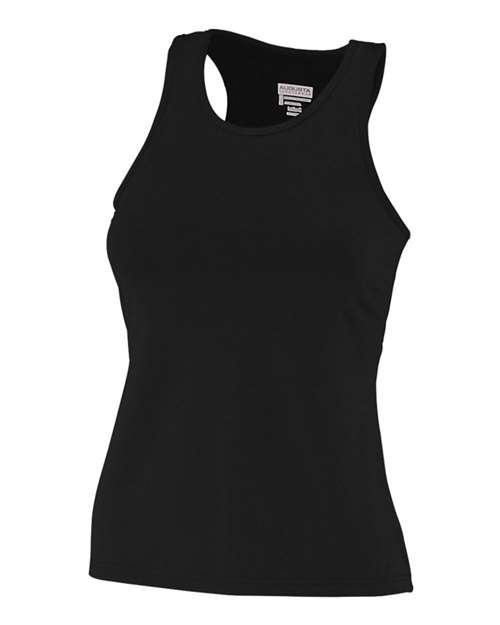 Augusta Sportswear 1202 Women's Solid Racerback Tank Top - Black - side